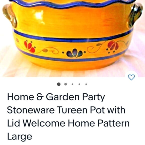 COPY - HOME GARDEN Stoneware Collection Party‎ Hand Painted Casserole Dish - Picture 8 of 9